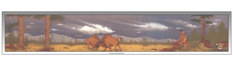 Not so long ago there were millions of buffaloes ranging the Plains and prairies west of the Mississippi river from the Canadian border to the Gulf of Mexico.  All tribes within the range of the buffalo were in constant contact with the great herds during the summer and winter migrations.  They regulated their habits, customs and even religious rites to conform with the ways of the buffalo.